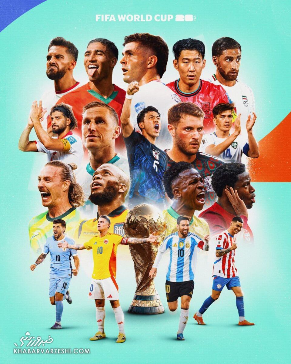 عکس| تصویر جهانبخش کنار مسی و وینیسیوس، در ویترین فیفا!