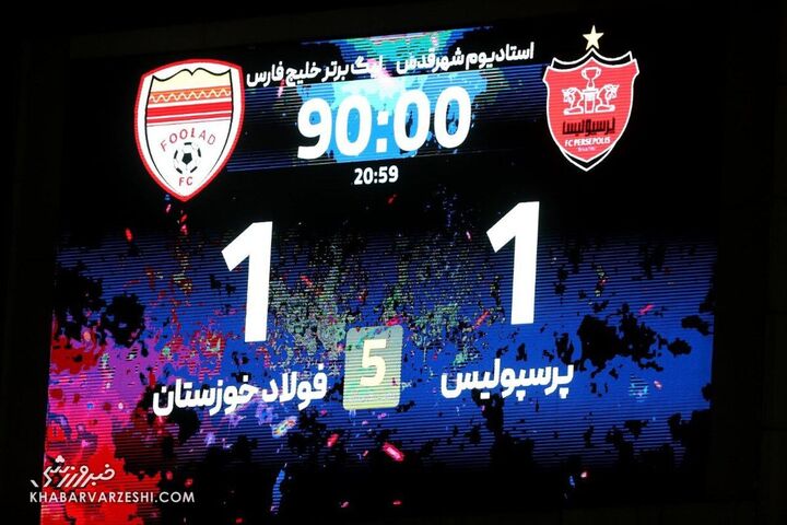 اسکوربرد؛ پرسپولیس - فولاد