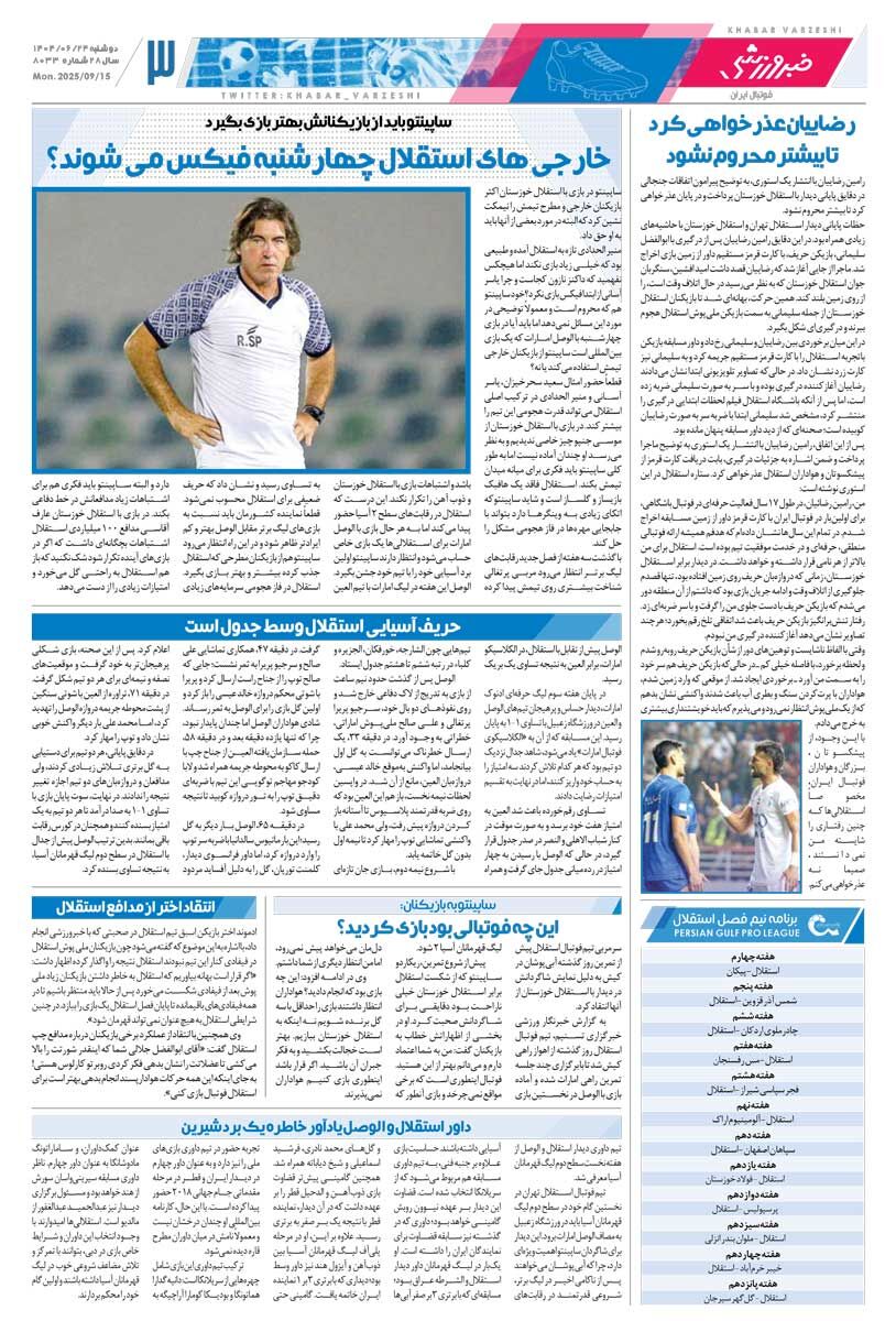 این چه فوتبالی بود بازی کردید؟/ روزنامه خبرورزشی را رایگان بخوانید