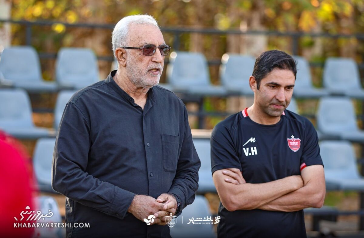 سرمربی سابق پرسپولیس در تمرین سرخ‌ها/ واکنش هاشمیان و پورعلی‌گنجی به حضور غیرمنتظره! +عکس