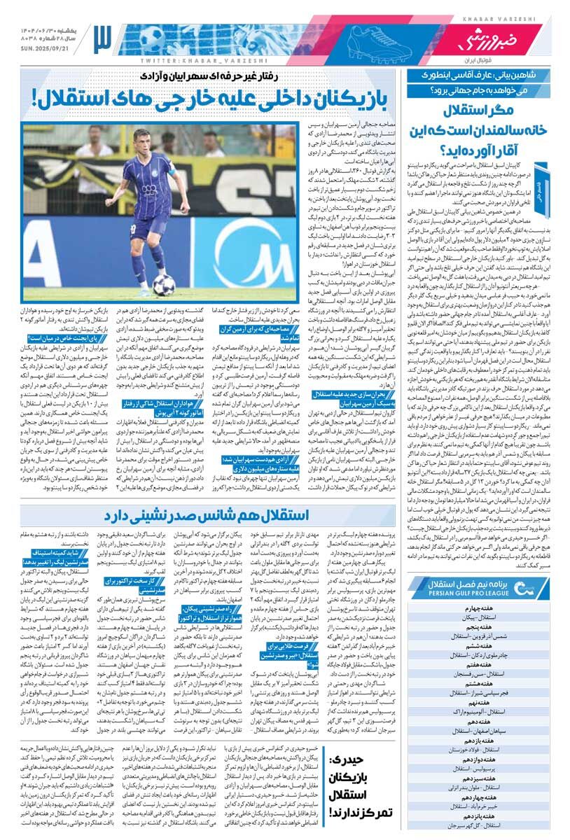 کشتی ۷ مدال جهانی می‌گیرد فوتبال ۷تا می‌خورد!/ روزنامه خبرورزشی را رایگان بخوانید