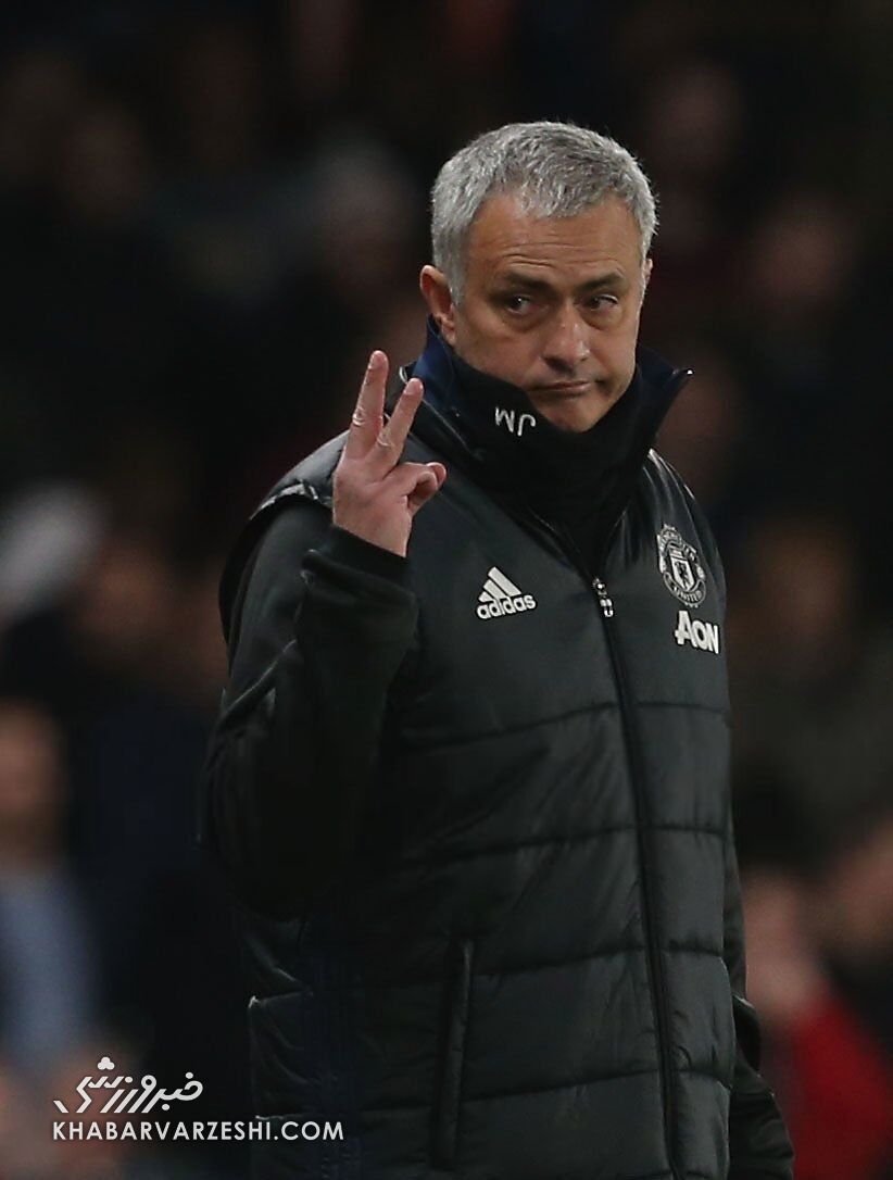 ژوزه مورینیو در دیدار چلسی و منچستریونایتد در سال 2017