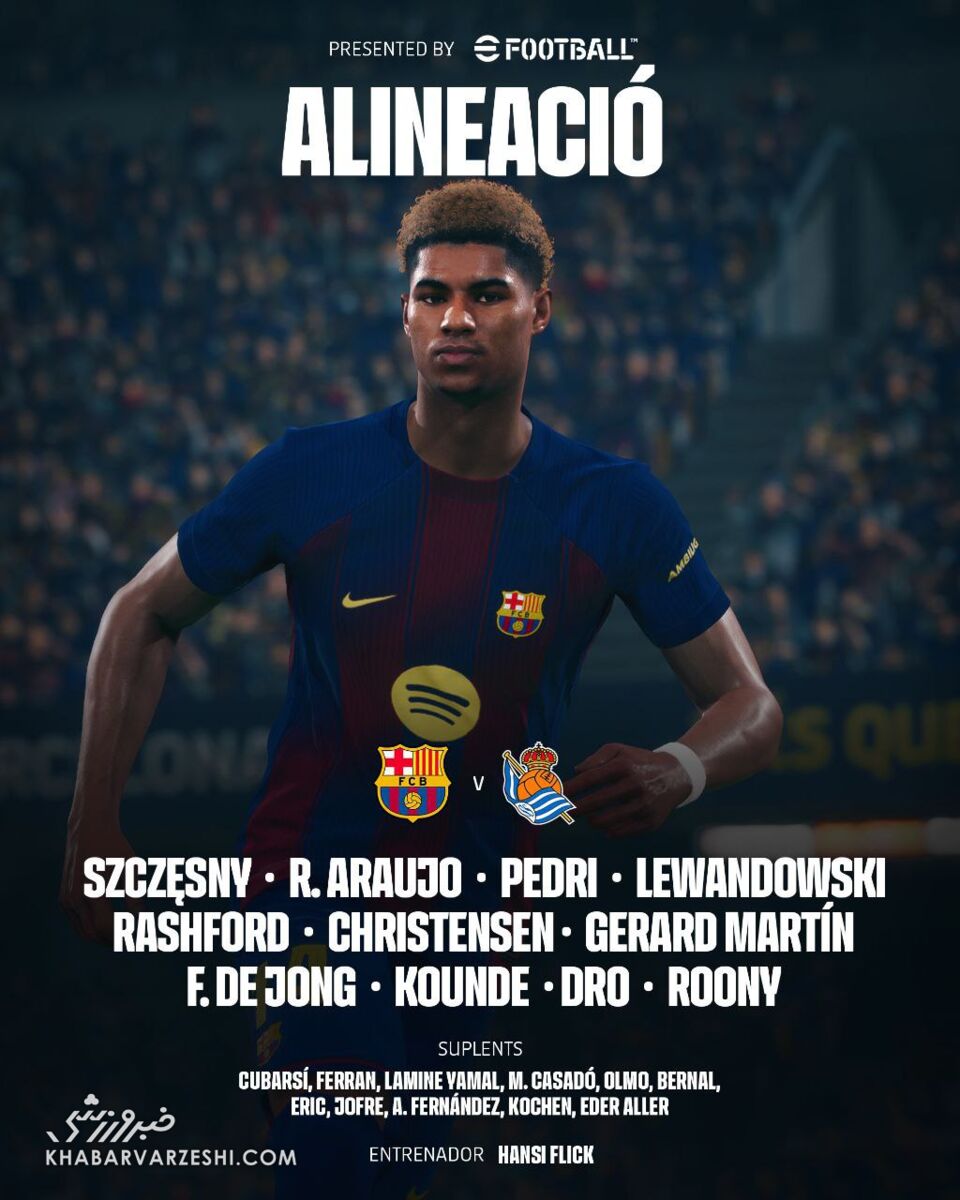 ترکیب بارسلونا مقابل سوسیداد اعلام شد/ غیبت چند ستاره و تغییرات فلیک برای صدرنشینی +عکس