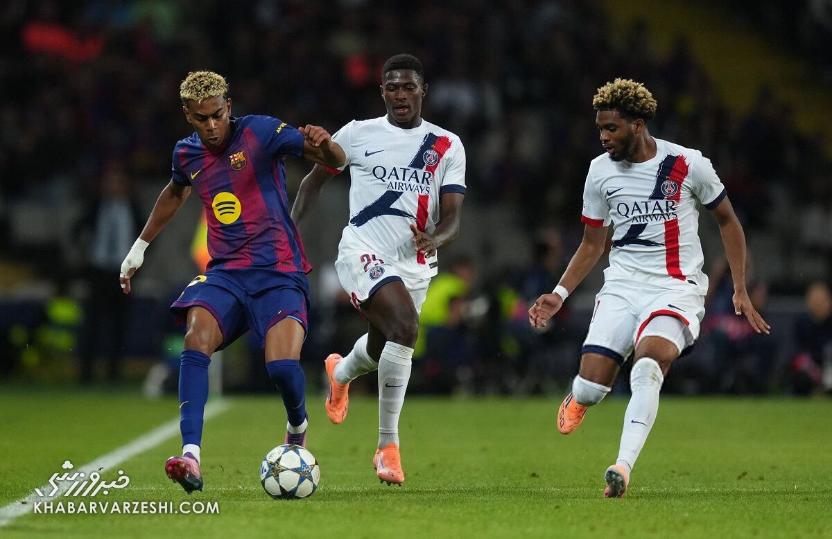 پیروزی بزرگ پاریسنژرمن مقابل بارسلونا در دقایق پایانی