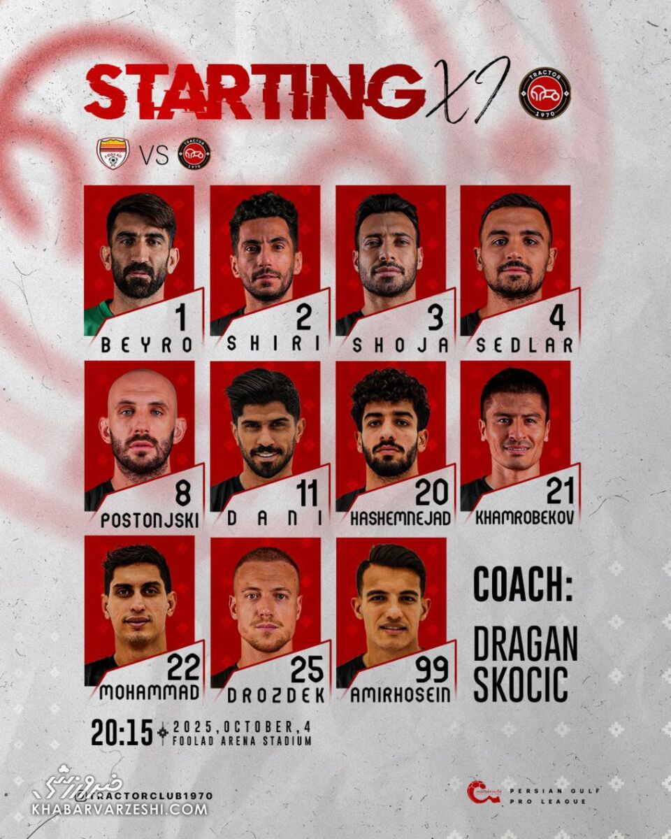 تصمیم عجیب اسکوچیچ؛ ستاره تراکتور نیمکتنشین شد +عکس