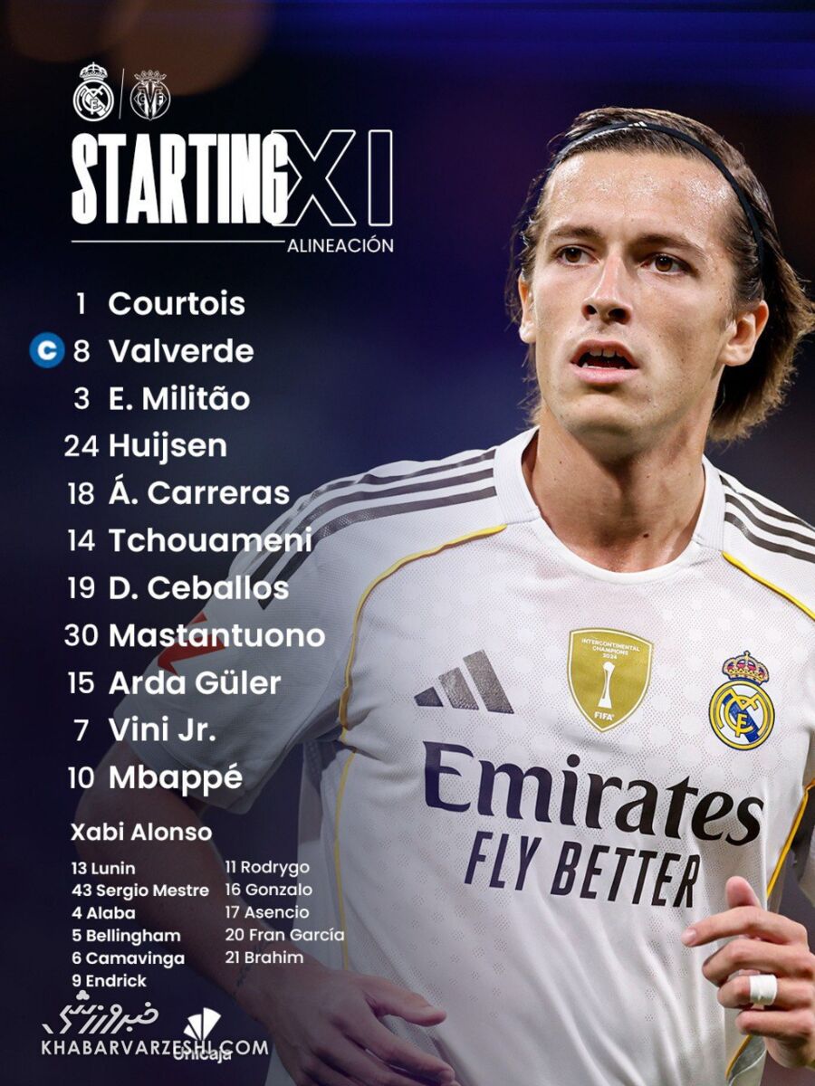 ترکیب رئال مادرید مقابل ویارئال اعلام شد +عکس