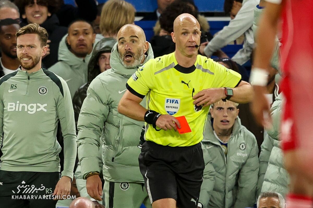 اخراج انزو مارسکا در بازی با لیورپول