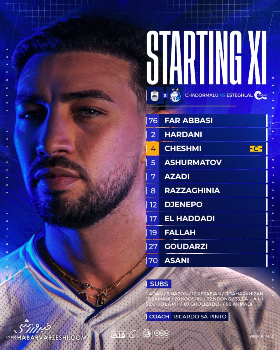 ترکیب استقلال مقابل چادرملو اعلام شد/ تغییرات ساپینتو برای فرار از بحران +عکس