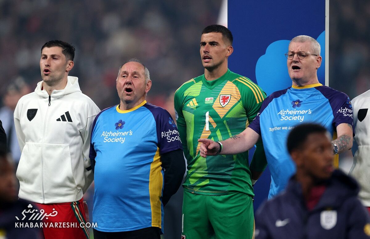 ورود احساسی انگلیس و ولز؛ بازیکنان همقدم با بیماران زوال عقل در ومبلی ورود احساسی انگلیس و ولز؛ بازیکنان همقدم با بیماران زوال عقل در ومبلی