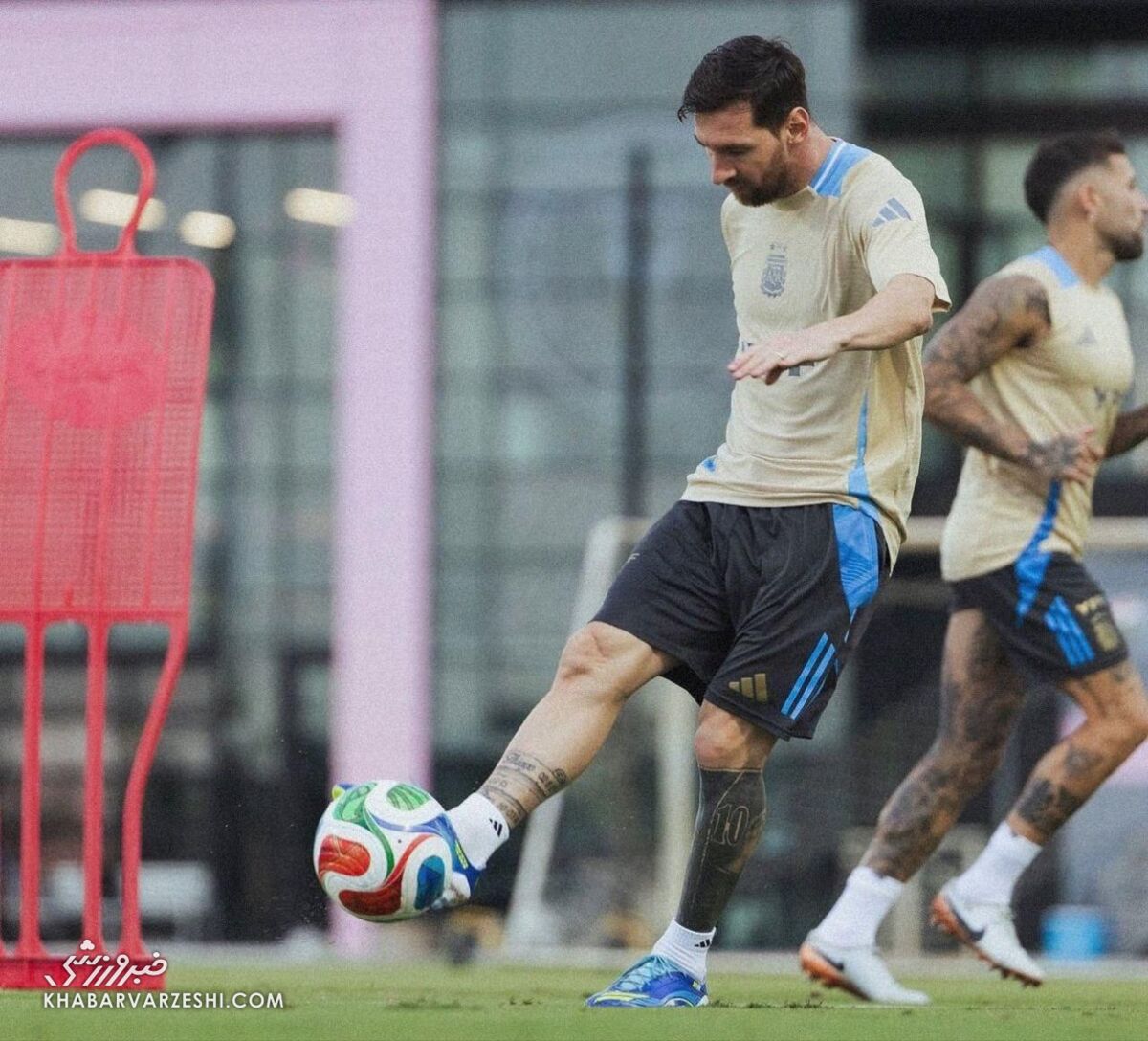 مسی در تمرینات تیم ملی آرژانتین