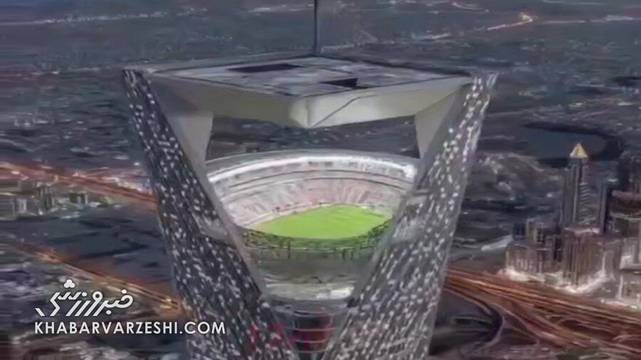 ویدیو| ورزشگاهی در آسمان؛ طرح عربستان برای استادیوم میزبان جام جهانی!