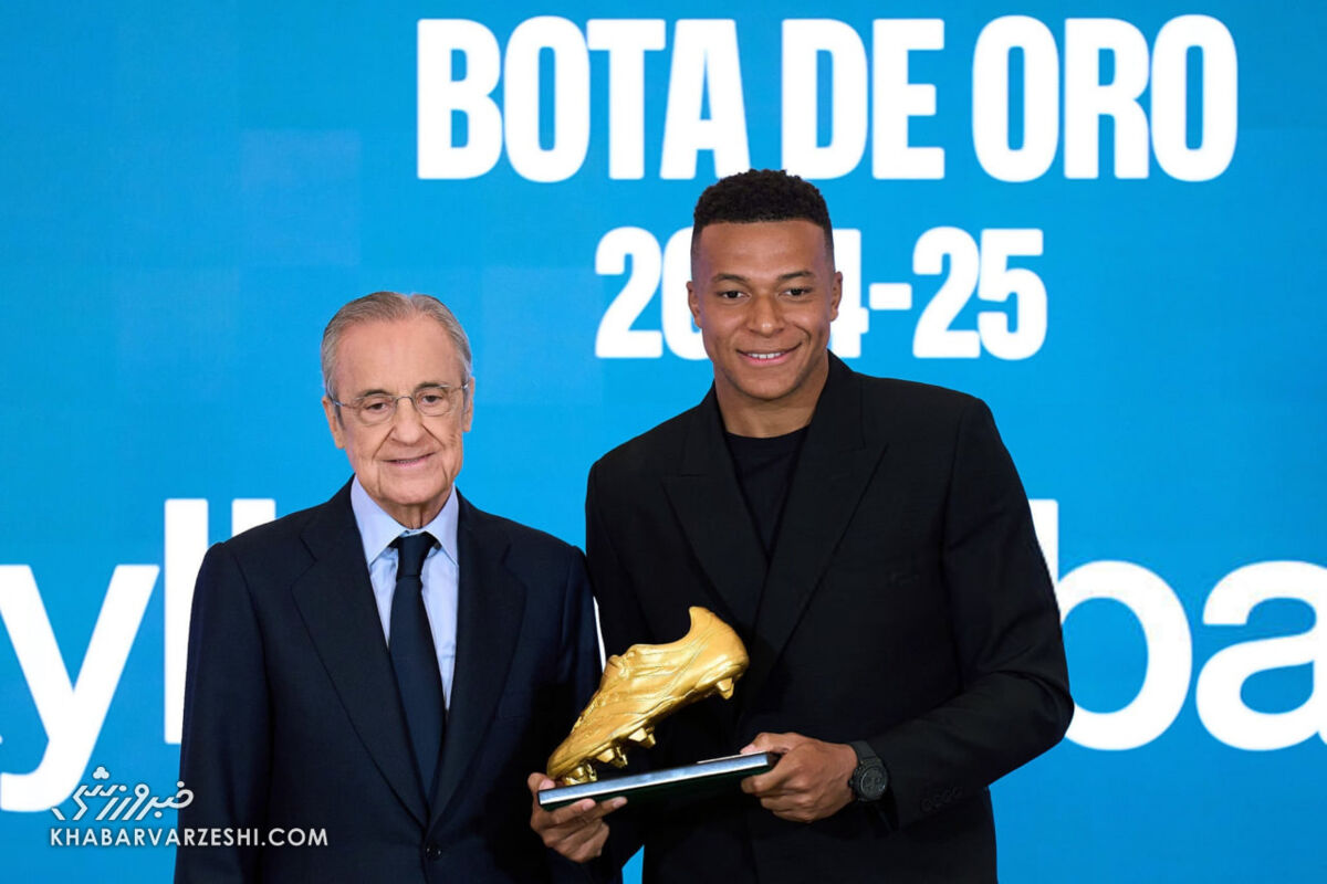 اهدای کفش طلا به امباپه در مراسم ویژه با حضور رفقا/ این افتخاری بزرگ است؛ از همه ممنونم! +عکس و ویدیو