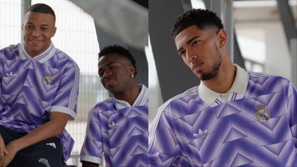 ویدیو| رونمایی رئال مادرید از کیت بنفش؛ پل آدیداس میان مد و فوتبال!