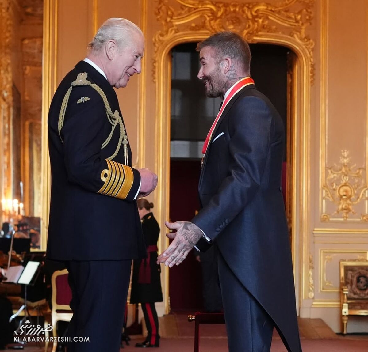 دیوید بکام و پادشاه چارلز