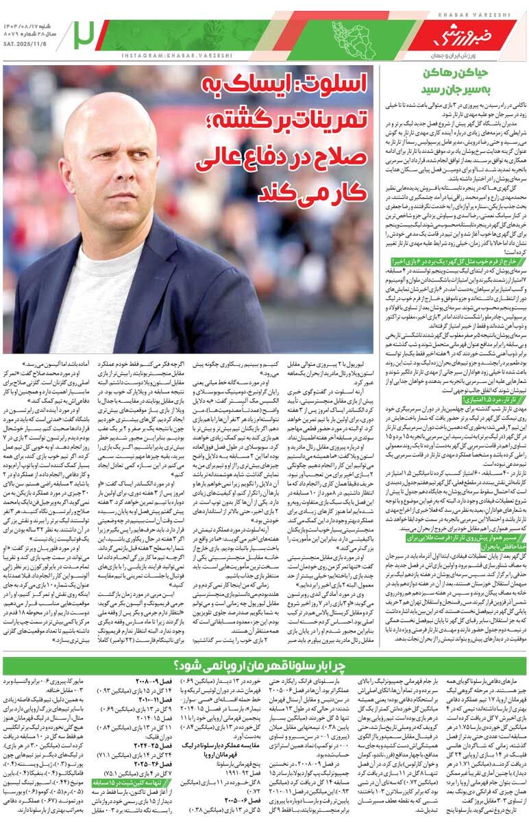 پرسپولیس با اوسمار دلبری کرد/ روزنامه خبرورزشی را رایگان بخوانید