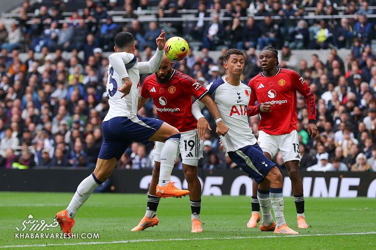 تاتنهام ۲ - منچستریونایتد ۲/ کامبک زنبق‌های سفید به شیاطین سرخ در فرگی تایم پرپر شد!