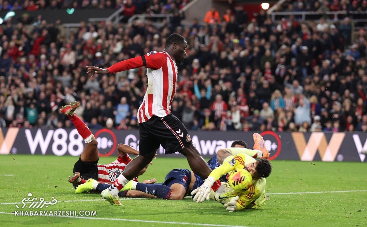 ویدیو| خلاصه بازی ساندرلند ۲ – آرسنال ۲/ برد صدرنشین دقیقه ۹۰ از دست رفت