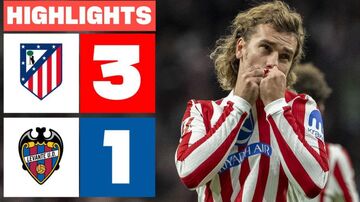 خلاصه بازی اتلتیکومادرید ۳ - لوانته ۱ با گزارش انگلیسی/ درخشش گریزمن