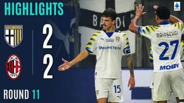 ویدیو| خلاصه بازی پارما ۲ - میلان ۲ با گزارش انگلیسی/ جذاب با گل‌های زیبا