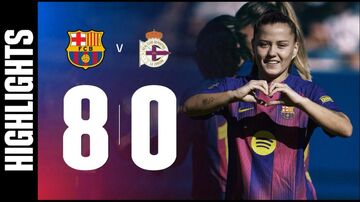ویدیو| زنان بارسلونا همچنان میتازند؛ خلاصه بازی بارسلونا ۸ دپورتیوو ۰