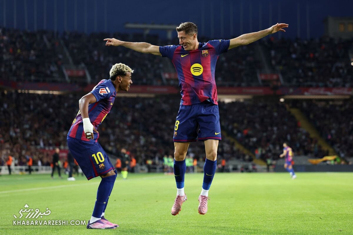 لامین یامال و روبرت لواندوفسکی