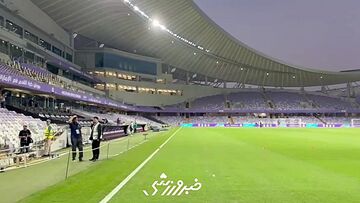 ویدیو| وضعیت ورزشگاه هزاع بن زاید در آستانه دیدار ایران - کیپ ورد