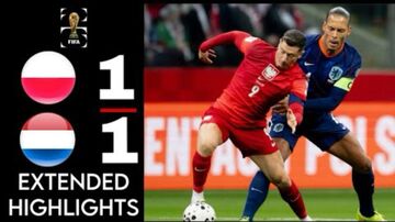 ویدیو| خلاصه بازی لهستان ۱ - هلند ۱ با گزارش انگیسی/ دیپای لاله‌های نارنجی را به جام جهانی برد