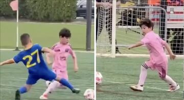 ویدیو| پسر کو ندارد نشان از پدر؛ ایستگاهی پسر لیونل مسی