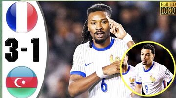 ویدیو| خلاصه بازی آذربایجان ۱ - فرانسه ۳/ فرانسه با ۵ برد از ۶ بازی صعود کرد