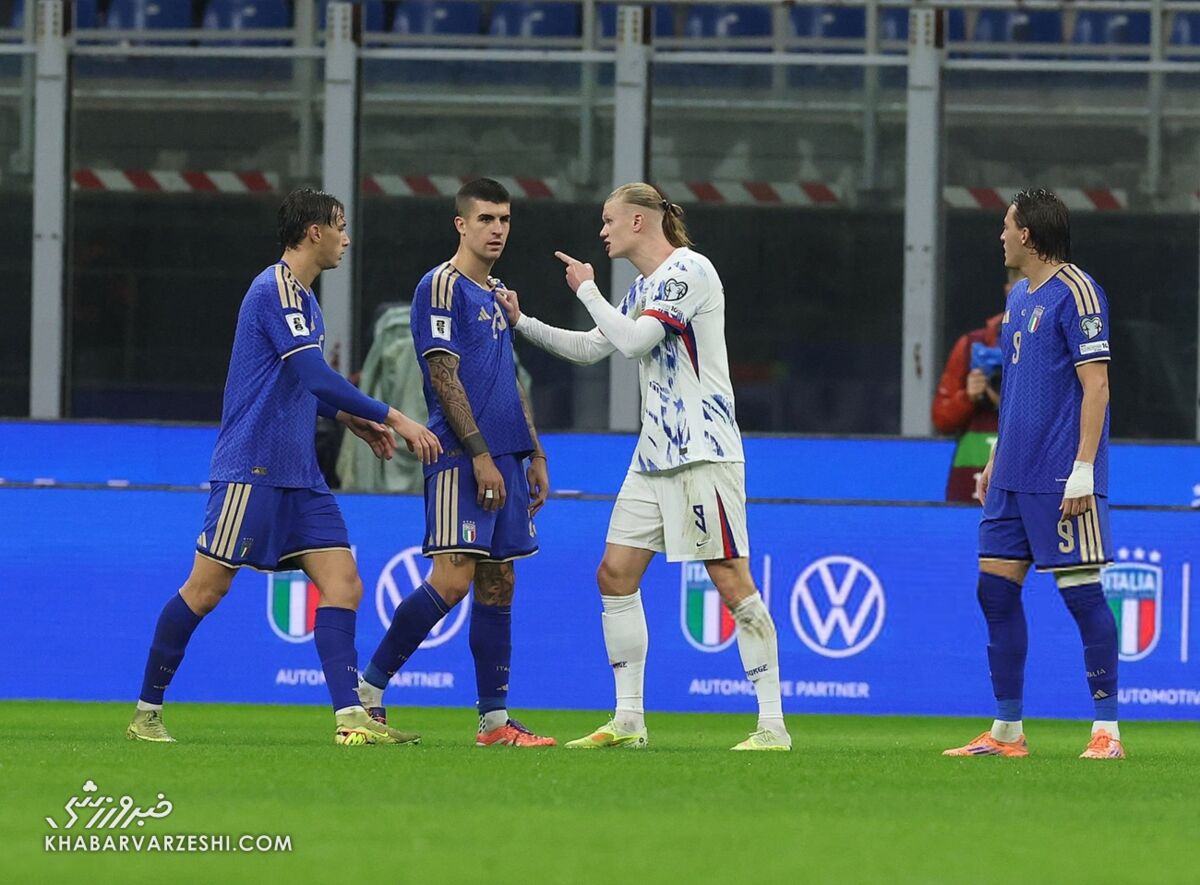 درگیری ارلینگ هالند و جانلوکا مانچینی