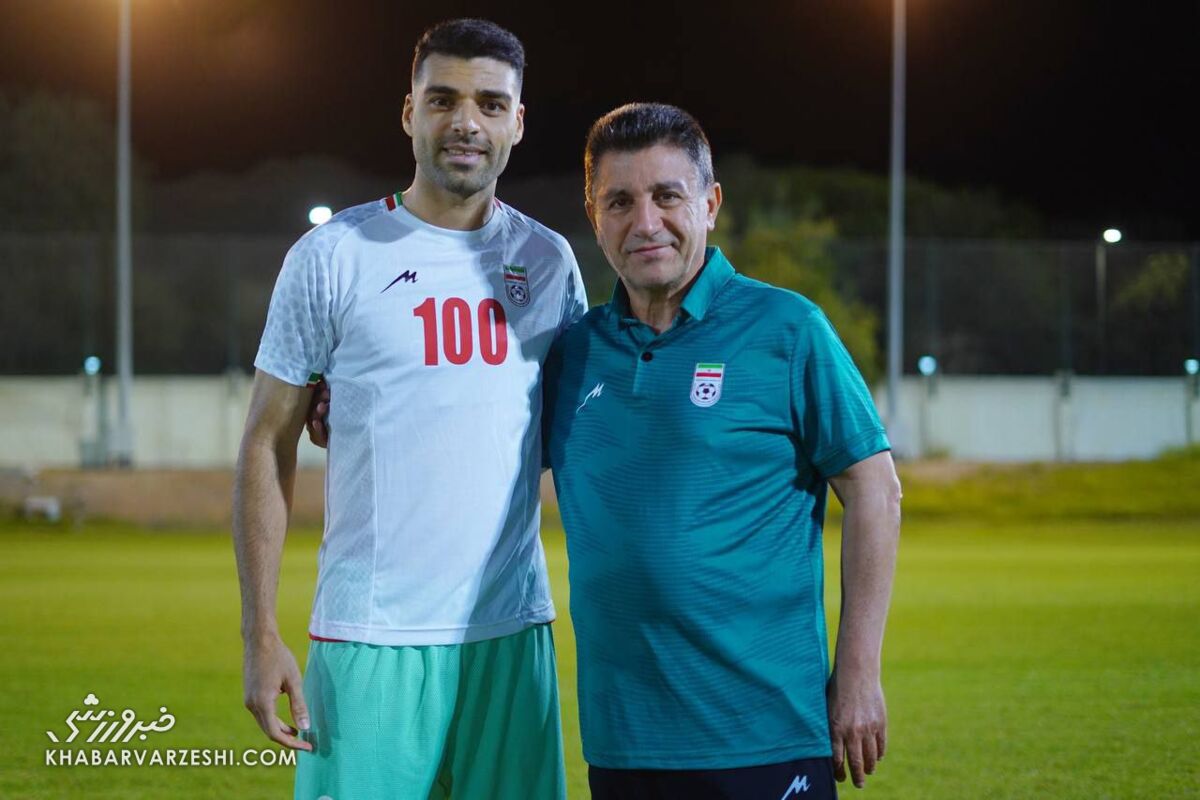 طارمی رسماً ۱۰۰تایی شد/ تونل افتخار ستارههای ایران برای مهاجم تیم ملی +عکس ویدیو