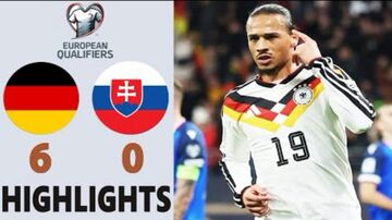 ویدیو| خلاصه بازی آلمان ۶ - اسلواکی ۰ با گزارش انگلیسی/ صعود مستقیم با عقده گشایی!