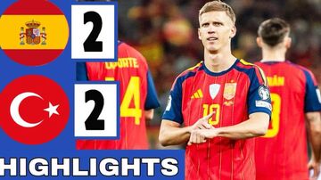 ویدیو| خلاصه بازی اسپانیا ۲ - ترکیه ۲ با گزارش انگلیسی/ نوار بردهای پیاپی اسپانیا پاره شد