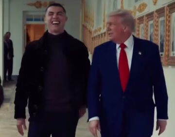 ویدیو| قدم زدن کریس رونالدو و جورجینا با ترامپ در کاخ سفید/ CR7 از ته دل خندید