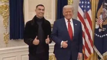 ویدیو| پاس‌کاری دونالد ترامپ و کریس رونالدو در کاخ سفید!