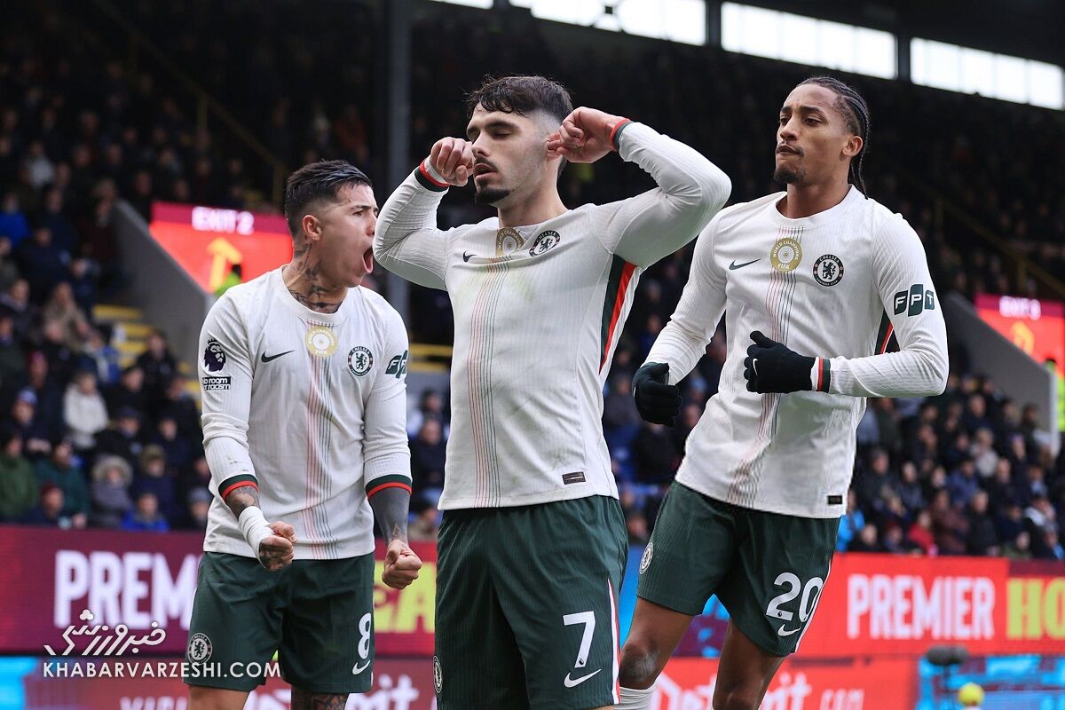 برنلی ۰ - چلسی ۲/ سایه آبی روی توپچی‌ها/ تیم مارسکا با هفتمین پیروزی مدعی شد