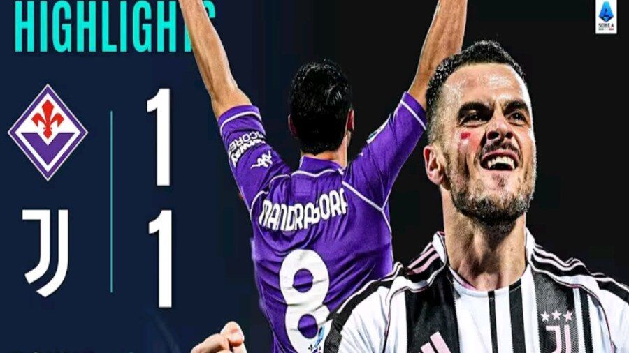 ویدیو| خلاصه بازی فیورنتینا ۱ – یوونتوس ۱ با گزارش انگلیسی/ دومین تساوی پیاپی اسپالتی