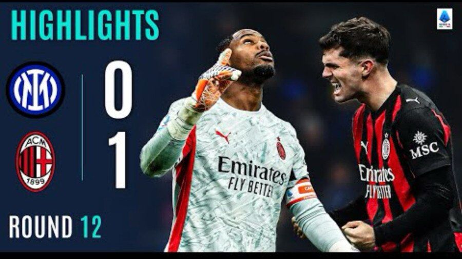ویدیو| خلاصه بازی اینتر ۰ – میلان ۱ با گزارش انگلیسی/ مکس الگری مچ کیوو را خواباند؛ مانیان قهرمان دربی شد!
