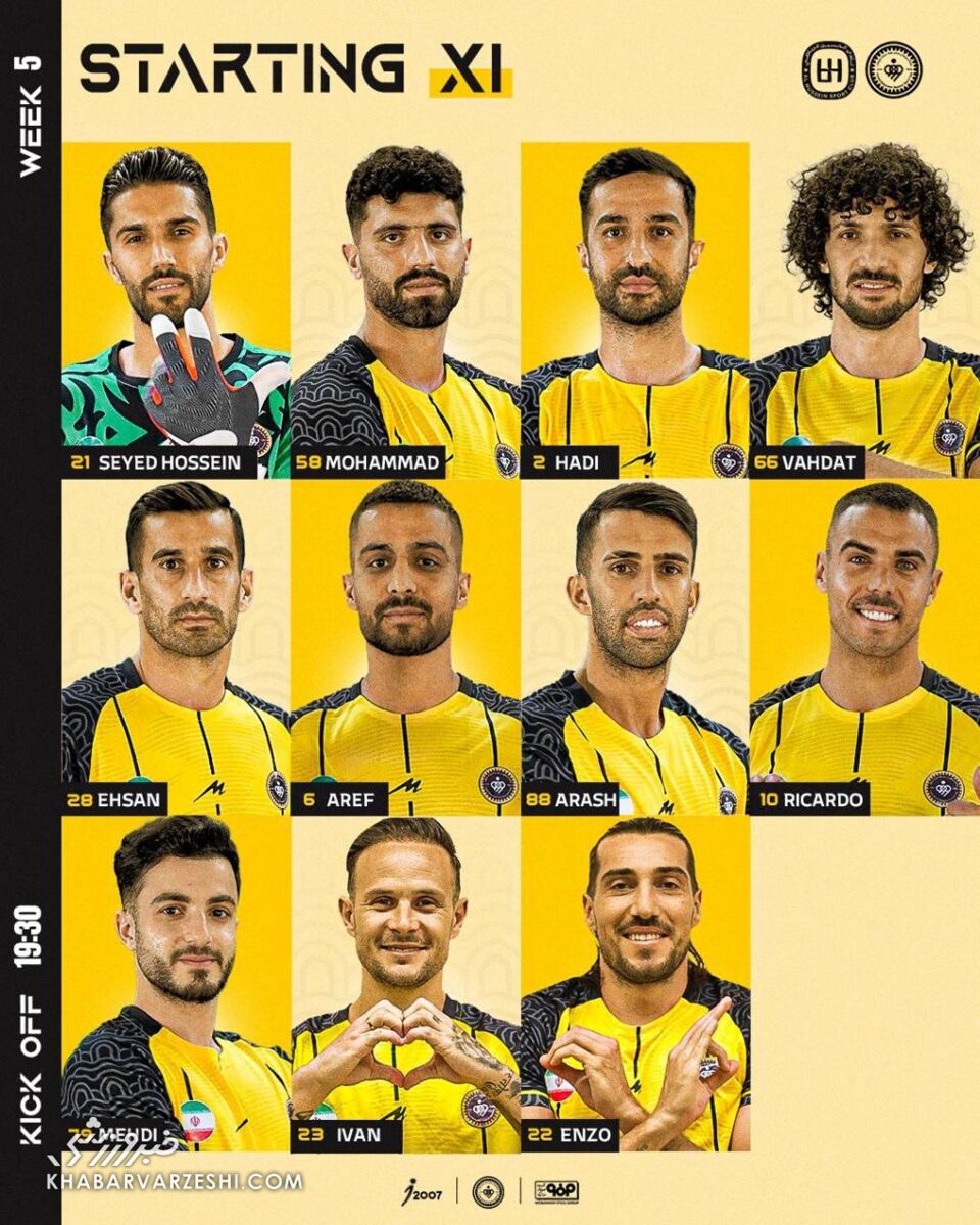 ترکیب سپاهان مقابل الحسین اردن اعلام شد +عکس