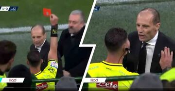 ویدیو| عصبانیت و اخراج سرمربی در پی فراخواندن داور برای بازبینی VAR!