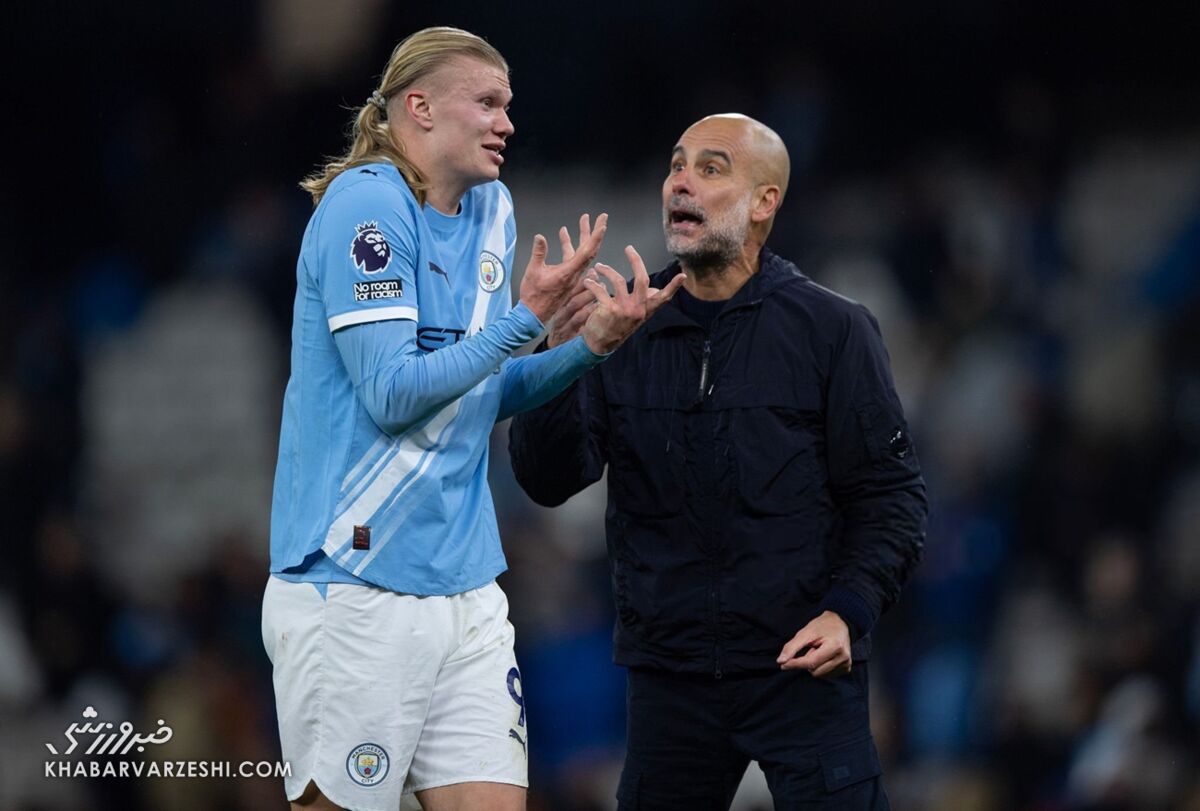 پپ گواردیولا و ارلینگ هالند