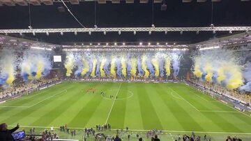 آتش بازی و جو بی نظیر قبل از مصاف جنجالی فنرباغچه - گالاتاسرای