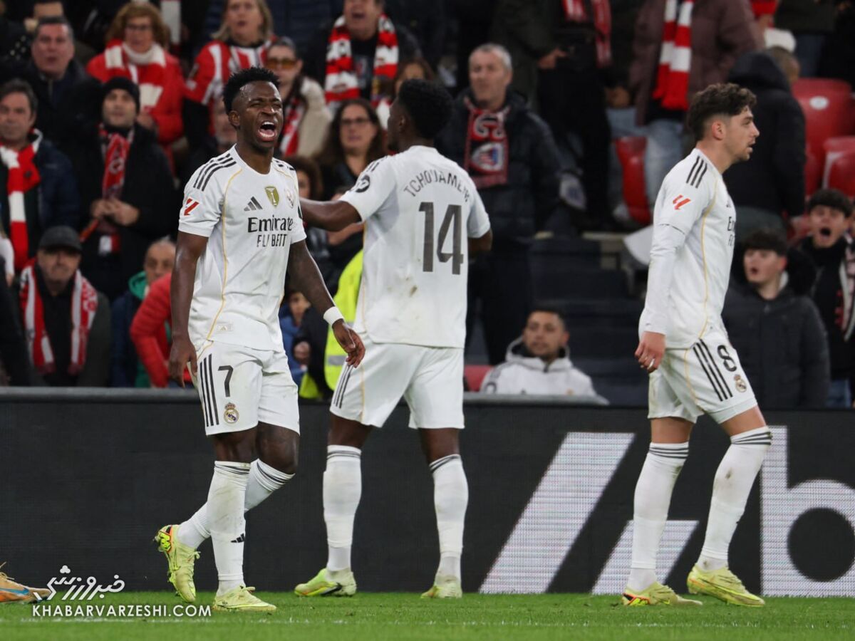 اتلتیک بیلبائو ۰ - رئال مادرید ۳/ کهکشانیها روی لاک امباپه در تعقیب بارسلونا