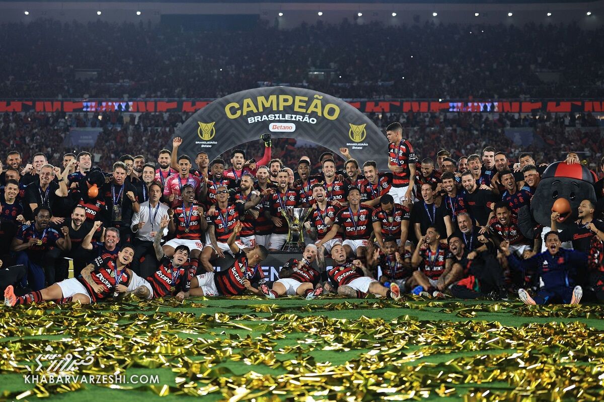 جشن قهرمانی فلامنگو در سری آ برزیل