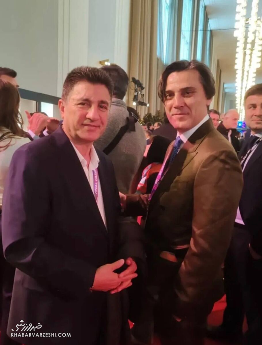 قلعه‌نویی در کنار چهره سرشناس فوتبال ایتالیا +عکس