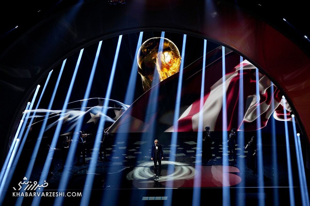 اجرای آندرئا بوچلی در مراسم قرعهکشی جامجهانی ۲۰۲۶