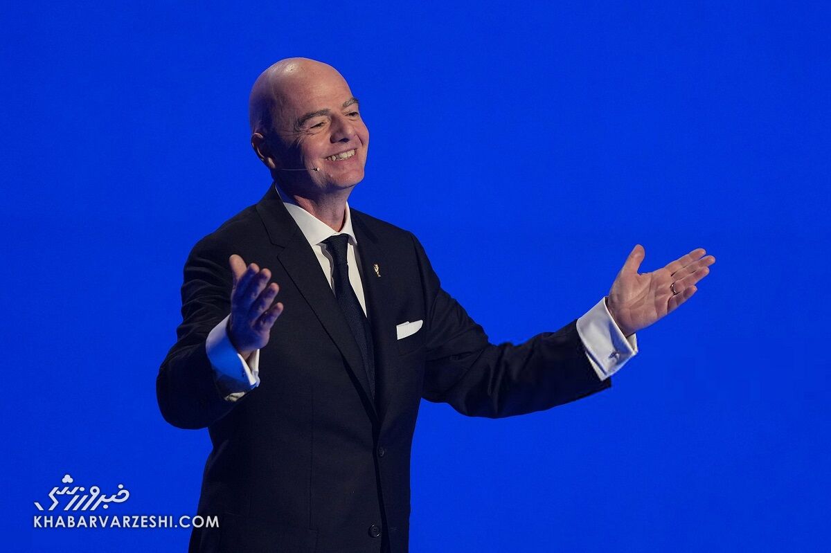 سخنرانی جانی اینفانتینو در مراسم قرعهکشی جامجهانی ۲۰۲۶