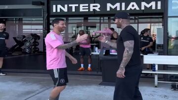 ویدیو| حضور دیوید بکام کنار مسی و تیم در آستانه فینال