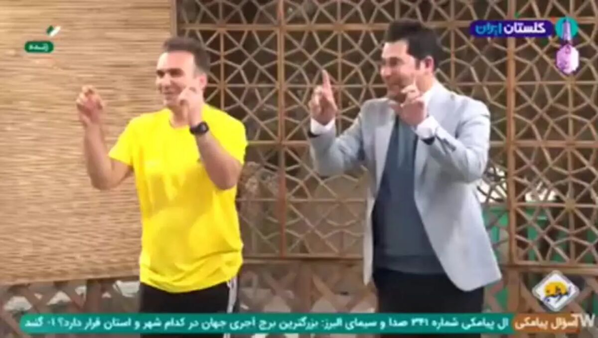 ویدیو| سبک جدید ورزش کردن با کت و شلوار در صداوسیما!