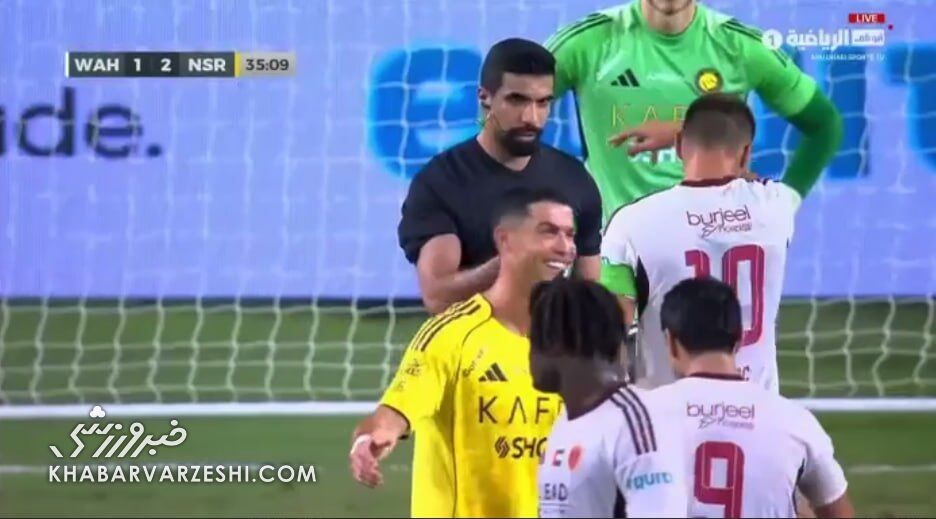 ویدیو| واکنش جالب رونالدو به غندی‌ پور پس از پنالتی گرفتن به سبک خودش!